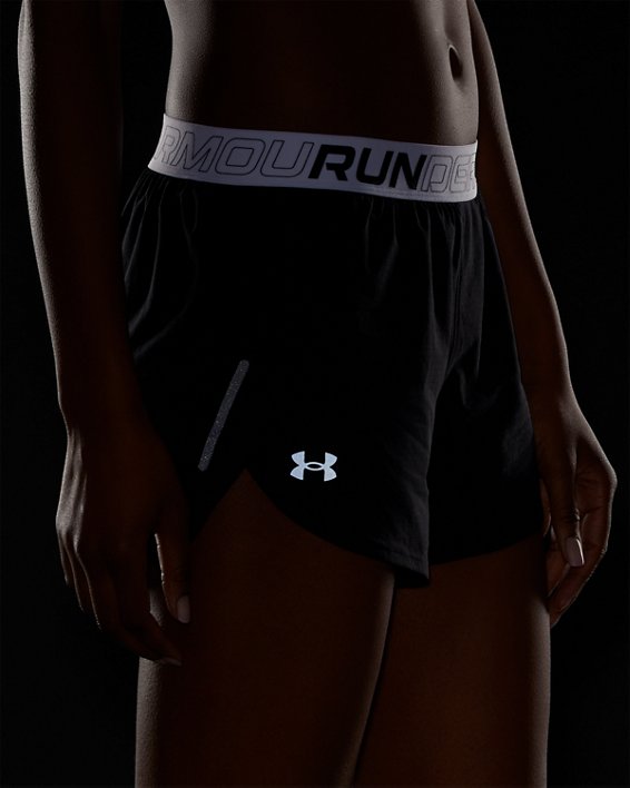 Short UA Draft Run pour femme, Black, pdpMainDesktop image number 3